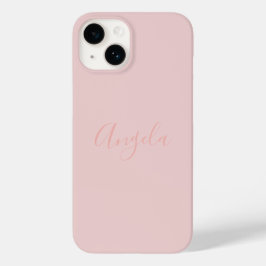 Rosa iPhone 14 med namn