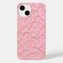 Rosa iPhone-fodral med organisk textur - Feminint
