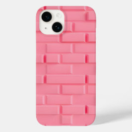 Rosa iPhone-fodral med tegelvägg i feminin stil