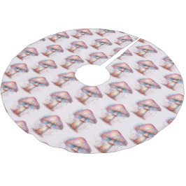 Rosa Iridescent Förändrad svamp Deor Julgransmatta Borstad Polyester