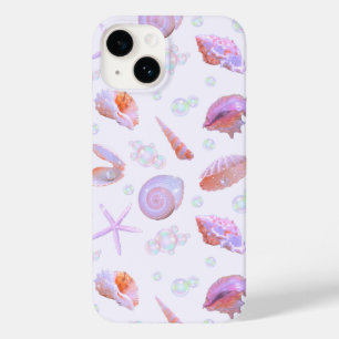 Rosa Iridescent Mermaidcore Havsskal Pärl Y2K