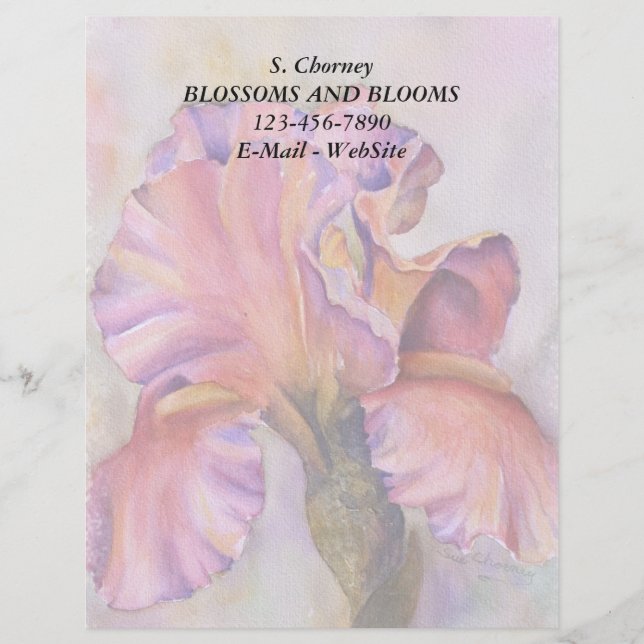 ROSA IRIS ANPASSADE LETTERHEAD BREVHUVUD (Framsida)