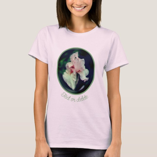 Rosa Iris Blommigt Abstrakt Art Personlig T Shirt (Framsida)
