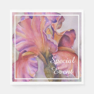 Rosa Iris-fest Pappersservett