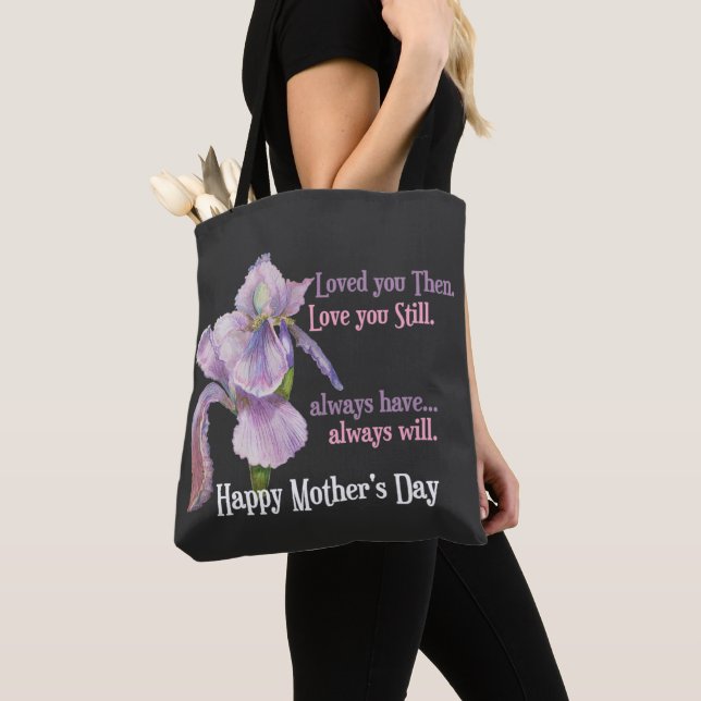 Rosa Iris Kärlek Mors dag Tygkasse (Närbild)