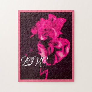 Rosa Iris Kärlek Puzzle Pussel