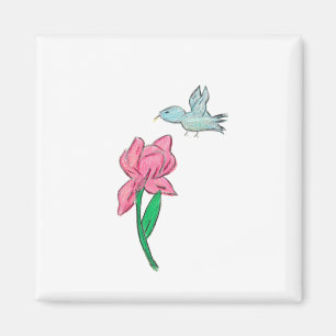 Rosa Iris Magnet