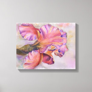 Rosa IRIS MED FLERA FÄRGADER HAR SKRIVIT UT Canvastryck