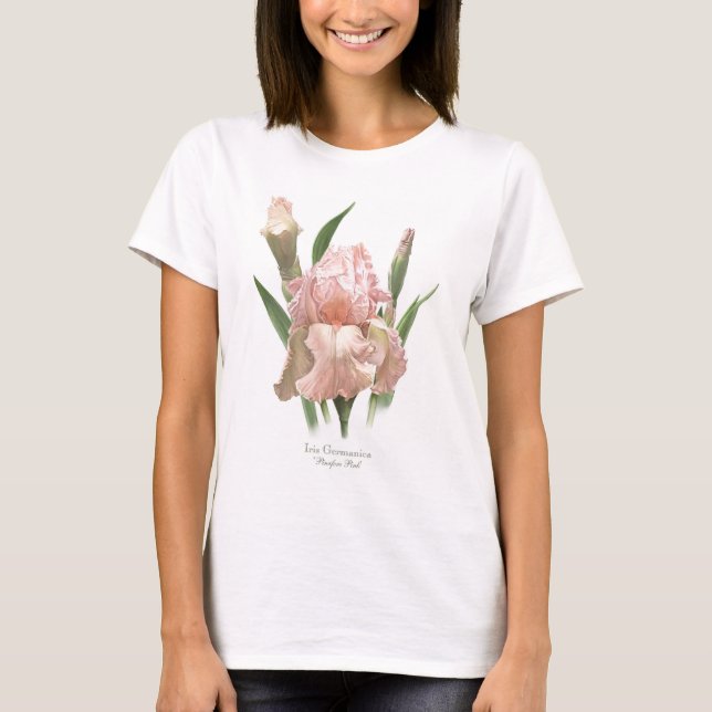 Rosa Iris med Skärhetston T Shirt (Framsida)