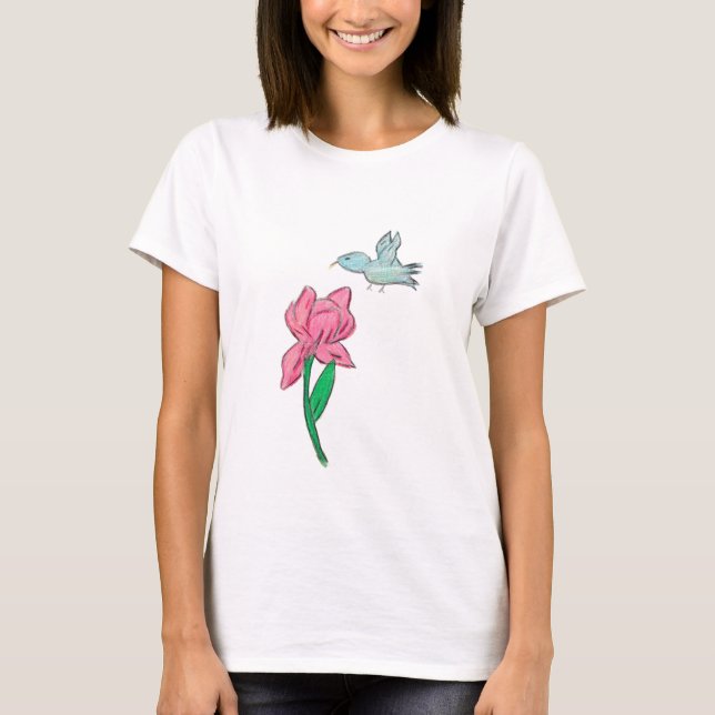 Rosa Iris T Shirt (Framsida)