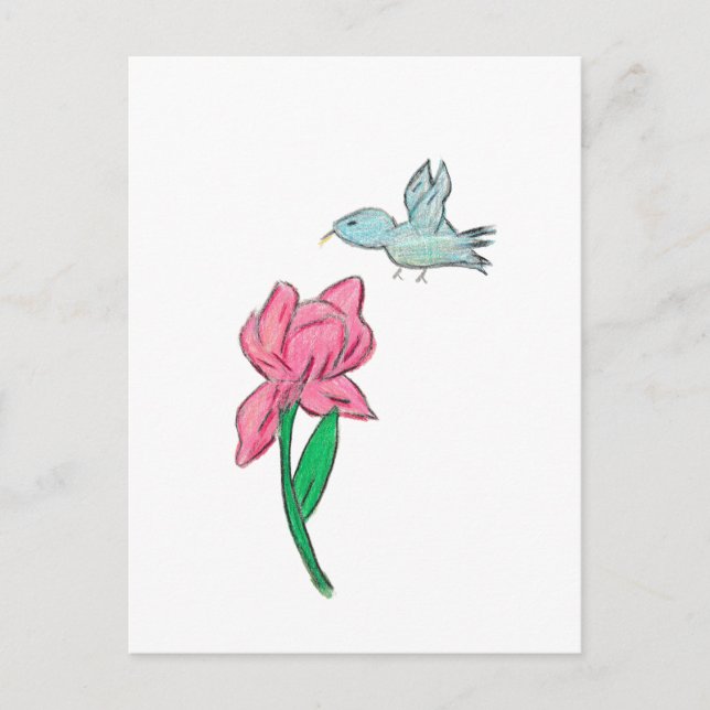 Rosa Iris Vykort (Framsida)