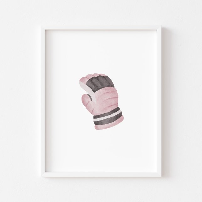 Rosa ishockeyhandskor väggkonst (Skapare uppladdad)