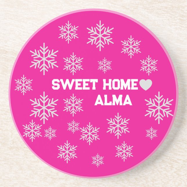 rosa iskristallkudde underlägg (Framsidan)