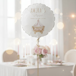 Rosa islamisk Aqiqah-babyflicka ballong