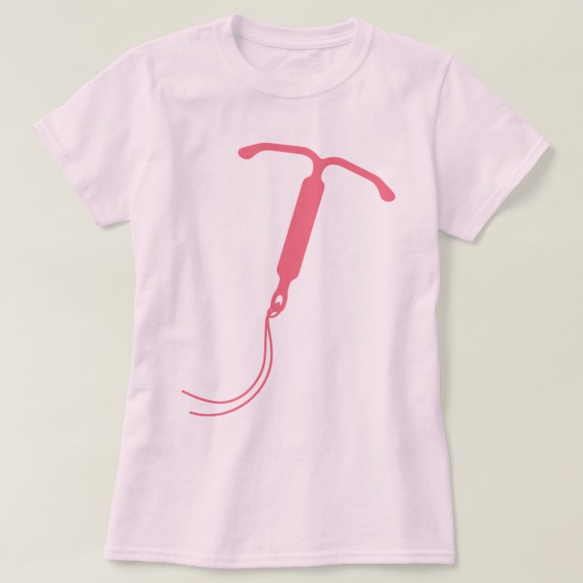 Rosa IUD-grafik Tee Shirt (Design framsida)