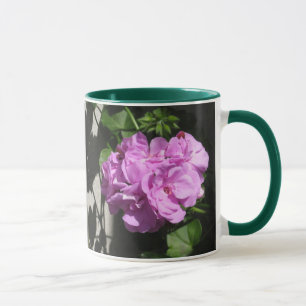 Rosa Ivy Geranium Mugg