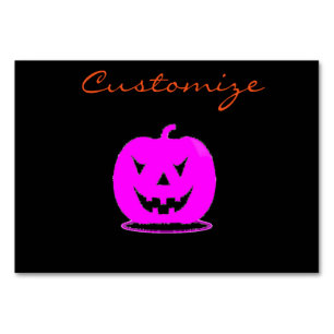Rosa Jack o'lantern Halloween Thunder_Cove Bordsnummer