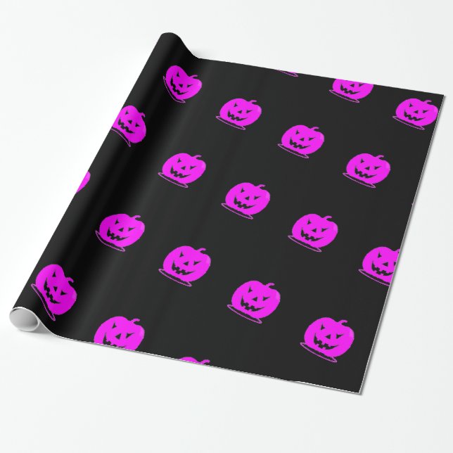 Rosa Jack o'lantern Halloween Thunder_Cove Presentpapper (Utrullad)