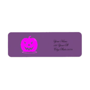 Rosa Jack o'lantern Halloween Thunder_Cove Returadress Etikett