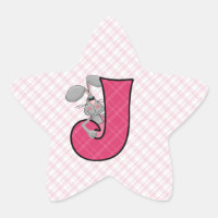 Rosa Jackkanit Monogram Brev J Gingham