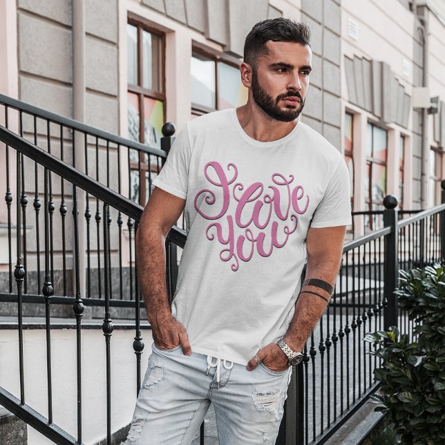 Rosa Jag älskar dig T Shirt (Skapare uppladdad)