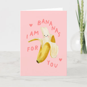 Rosa jag är bananer åt dig tack kort
