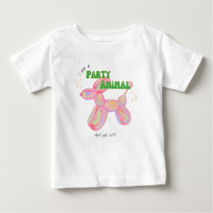 Rosa Jag är festballongdjursfödelsedag T Shirt