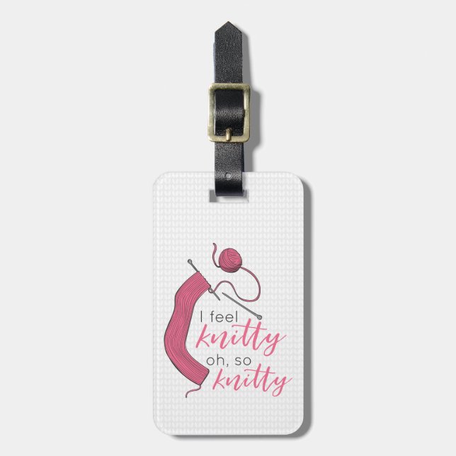 Rosa jag känner Knitty.. Bagagebricka (Vertikal Framsida)