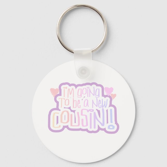 Rosa jag ska bli kusin nyckelring (Framsida)