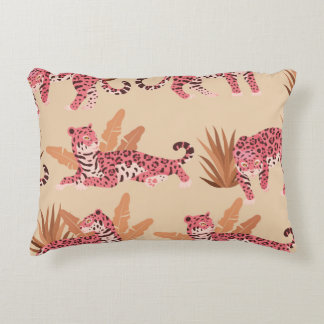 Rosa Jaguar: Sömlös Vintage av cute Prydnadskudde
