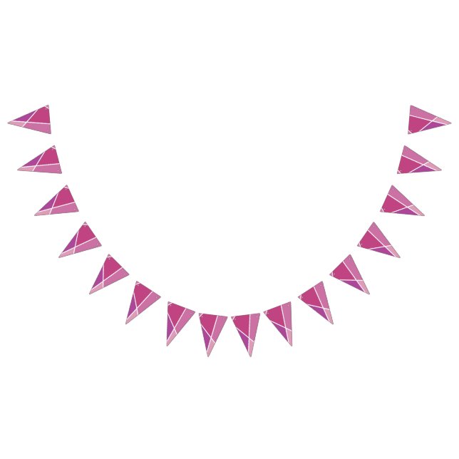 Rosa JanaiCreates Färgkollektion Festlig Banner Vimplar (Alla)