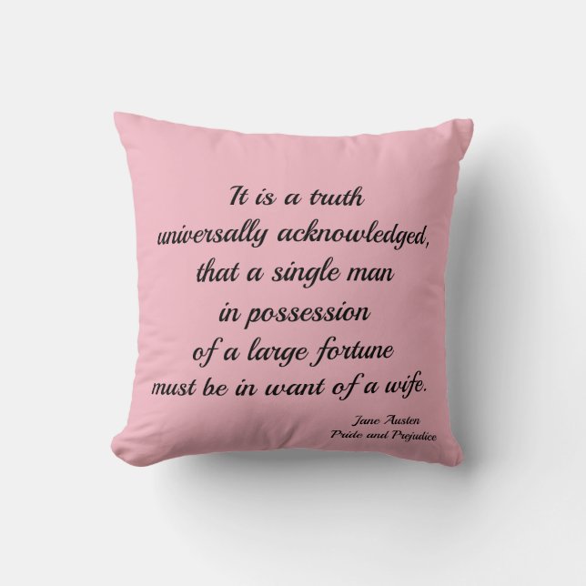 Rosa Jane Austen Marry Me Pillow Kudde (Framsida)