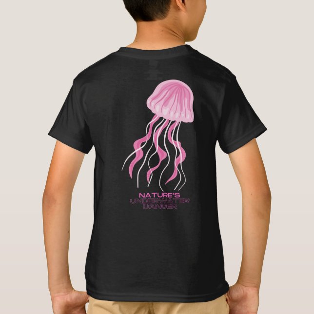 Rosa Jellyfish: Naturens undervattensdansare T Shirt (Baksida)