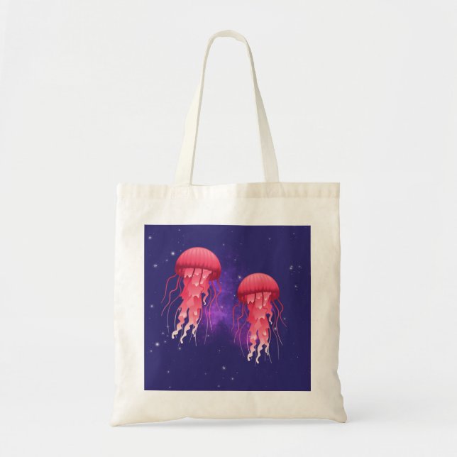 Rosa Jellyfish Tygkasse (Framsidan)