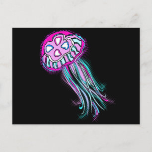 Rosa Jellyfish Vykort
