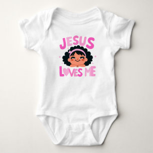Rosa "Jesus Kärlek Me"-design T Shirt