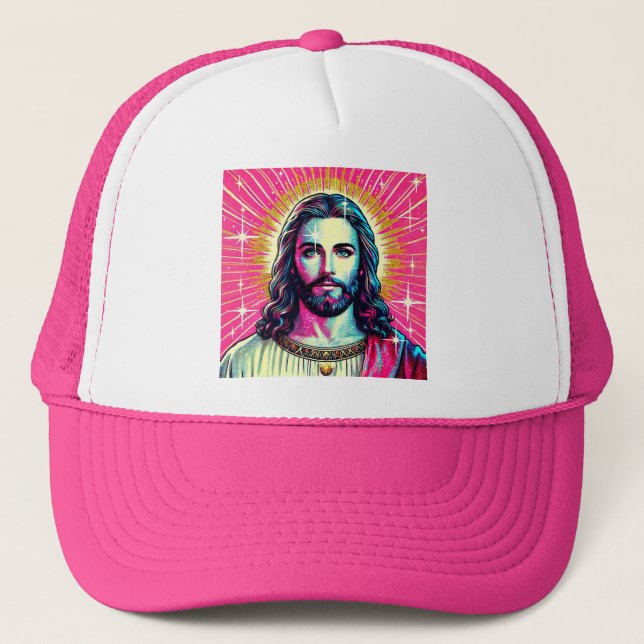 Rosa Jesus lastbilschaufförshatt! Keps (Framsida)