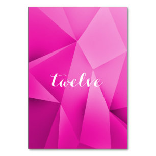 Rosa Jewel Tones Bordsnummer Card