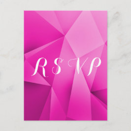 Rosa Jewel Tones Bröllop OSA vycard Inbjudan Vykort