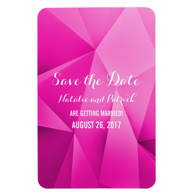 Rosa Jewel Tones Save Date Flexi Magnet (Vertikal)