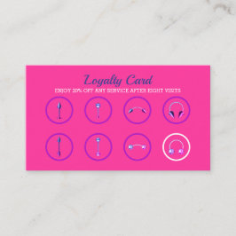 Rosa Jewelry Neon Snyggt Body Piercing Lojalitetskort