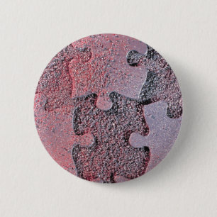 Rosa Jigszawa Puzzle for Autism Awareness Månad Knapp