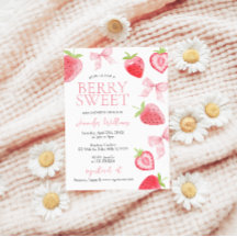Rosa Jordberry Bow Berry Sweet Flicka Shower