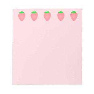 Rosa Jordberry Mönster Baby Shower Summer 2025 Anteckningsblock