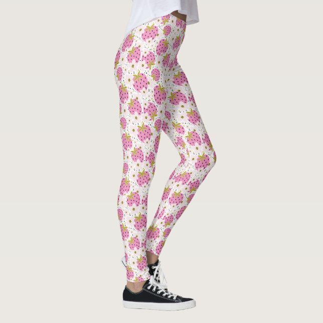 Rosa Jordgubbar Leggings (Höger)