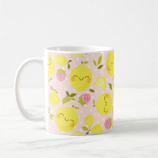Rosa Jordgubbe Lemon Mugg