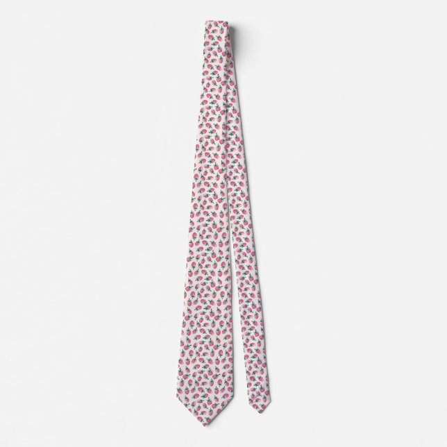 rosa jordgubbsbär slips (Framsida)