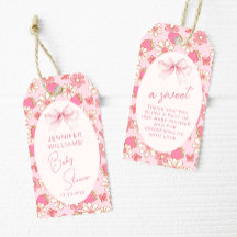 Rosa jordgubbsbär Söta Flicka Shower Tack