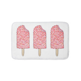 Rosa Jordgubbsodling Eclair Ice Cream Popsicle Pop Badrumsmatta