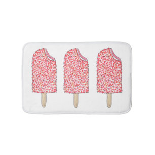 Rosa Jordgubbsodling Eclair Ice Cream Popsicle Pop Badrumsmatta